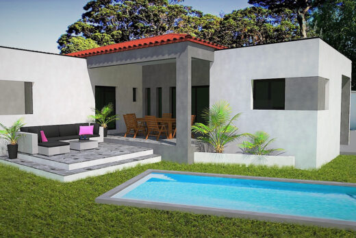 MAGNIFIQUE VILLA  PLAIN PIED 4 PIECES AVEC GARAGE