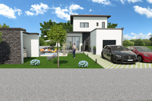 SUPERBE VILLA  PLAIN PIED 4 FACES AVEC GARAGE
