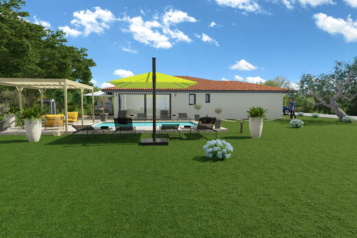 VILLA PLAIN PIED 100 M2 DE 4 FACES AVEC SUPERBE VUE