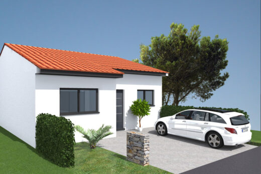 SUPERBE VILLA PLAIN PIED 3 FACES DE 80 M2