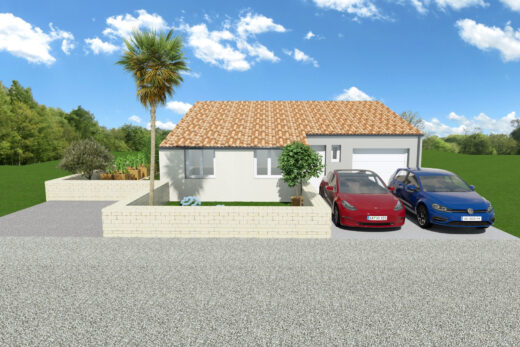 SUPERBE VILLA PLAIN PIED 3 FACES