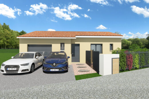 VILLA PLAIN PIED 4 FACES AVEC GARAGE