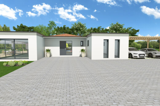 VILLA PLAIN PIED 80 M2 DE 3 FACES